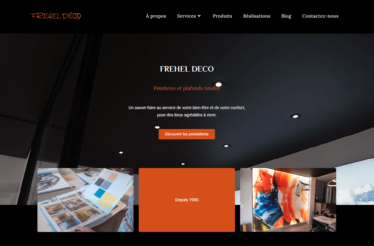 Refonte de site internet La Baule - Frehel Déco, entreprise familiale