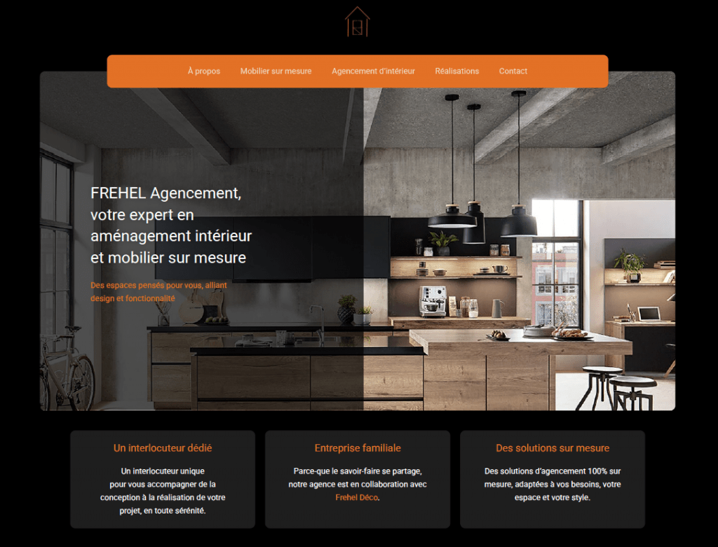 Création de site internet La Baule - Frehel Agencement, entreprise de décoration intérieure